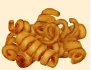 kentang goreng keriting kentang goreng curly