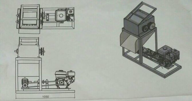 Desain Mesin pengupas Sabut Kelapa