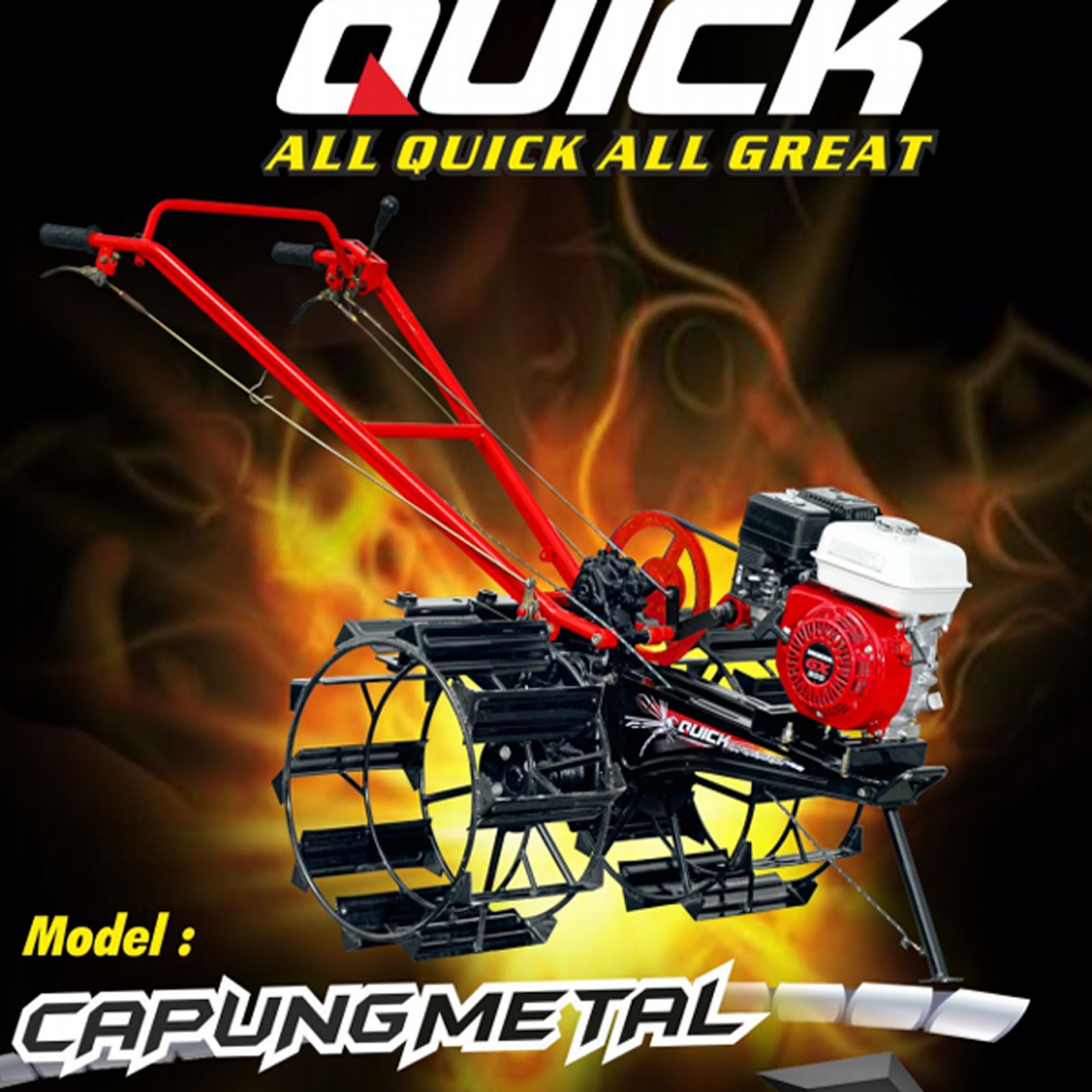 traktor bajak sawah quick traktor capung metal