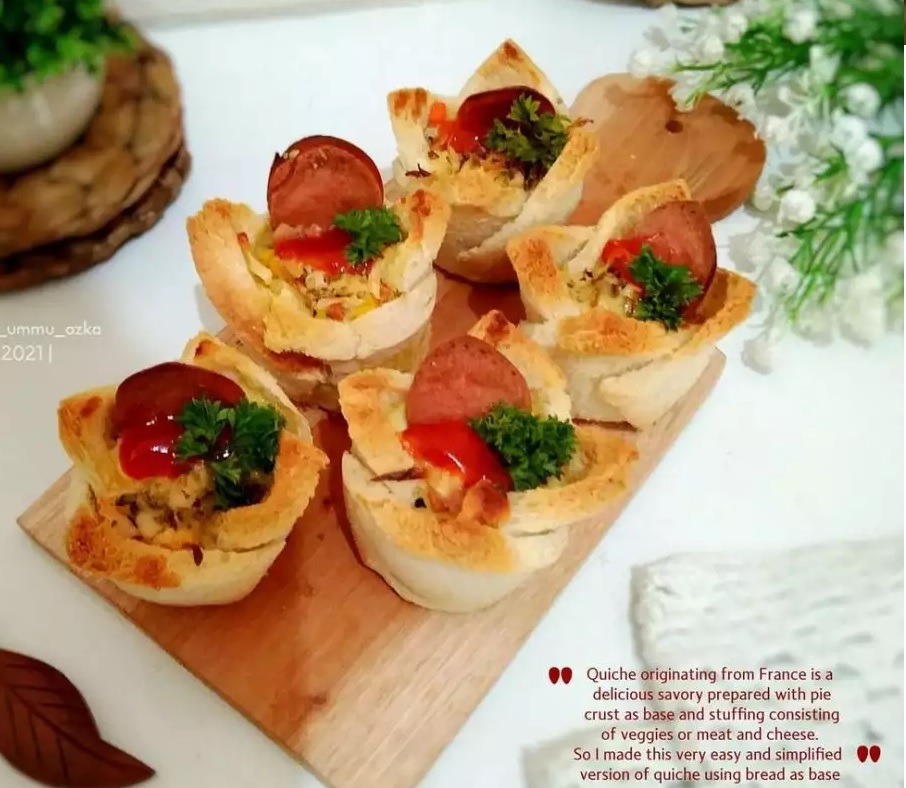 olahan roti tawar : Roti quiche