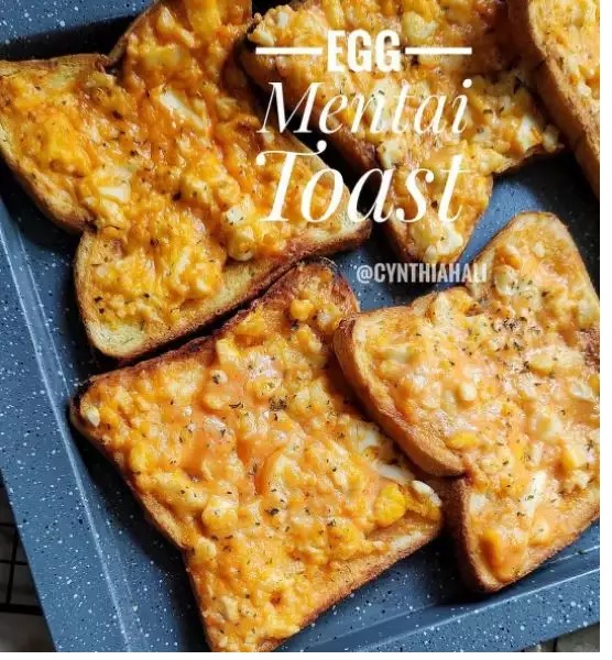 olahan roti tawar : Roti bakar mentai
