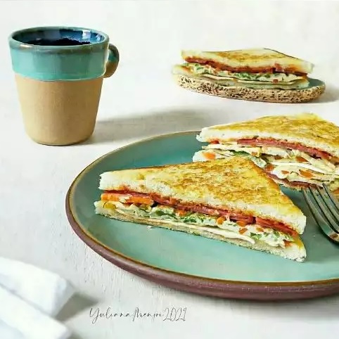 olahan roti tawar : sandwich korea